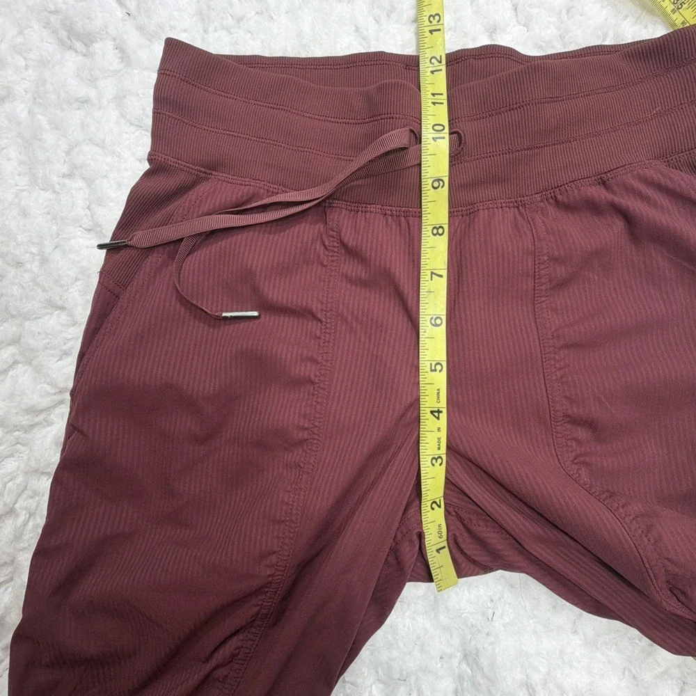 Lululemon Dance Studio Full Length Jogger Pants Women's Sz 4 Red Merlot Joggers